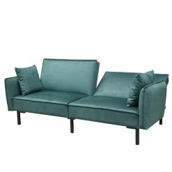 HOMLA Sofa Canto 3-Osobowa, Z Funkcja Spania, Welurowa Zielona 199X90X85 Cm Hot