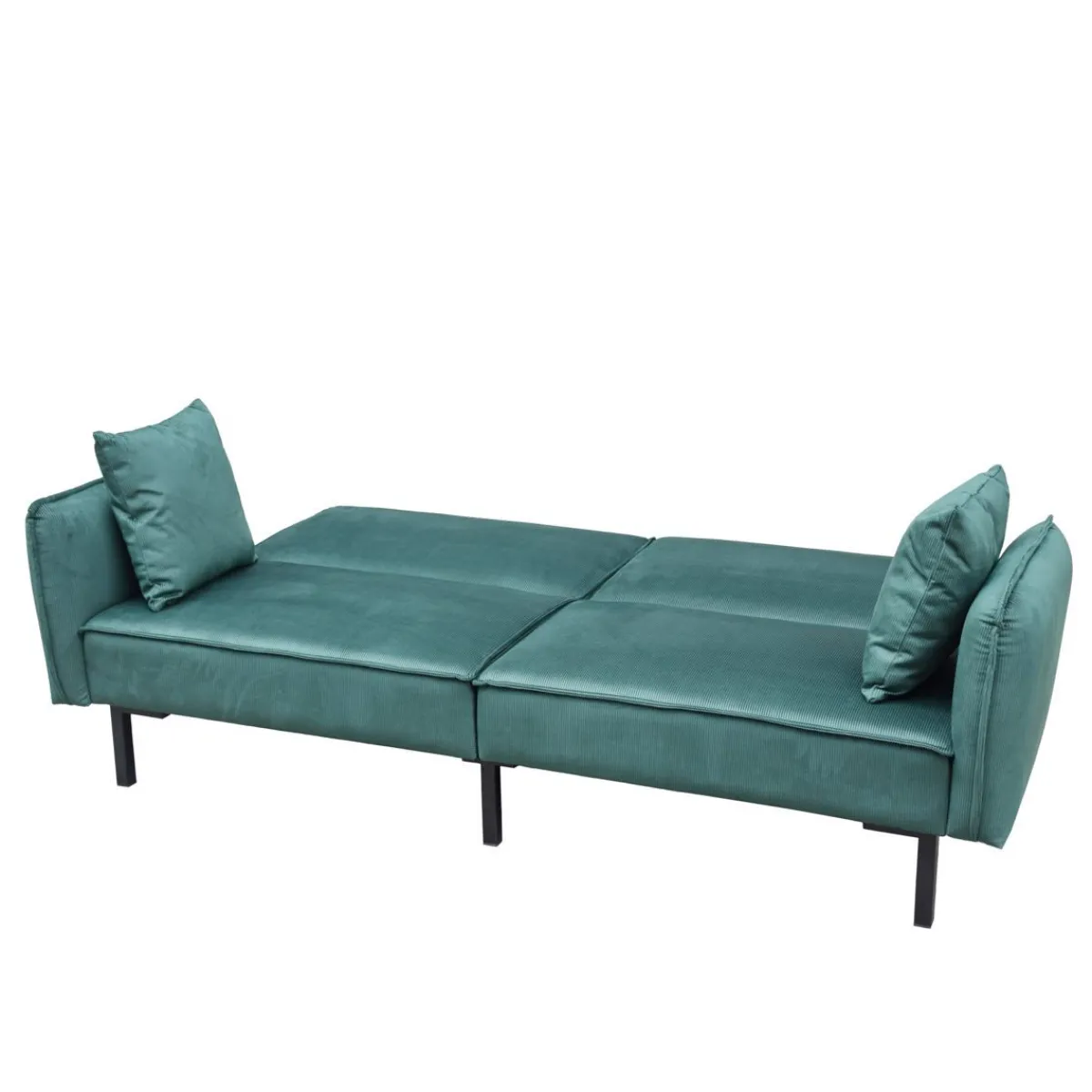 HOMLA Sofa Canto 3-Osobowa, Z Funkcja Spania, Welurowa Zielona 199X90X85 Cm Hot