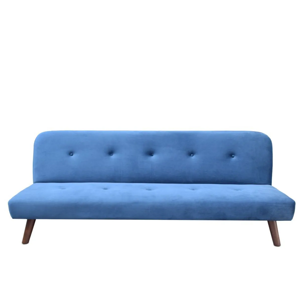 HOMLA Sofa Rinko Sofa 3-Osobowa, Z Funkcja Spania, Welurowa Granatowa 195X81X74 Cm Hot