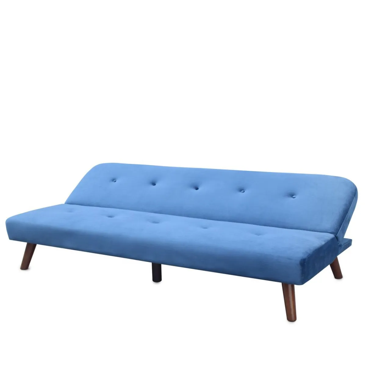 HOMLA Sofa Rinko Sofa 3-Osobowa, Z Funkcja Spania, Welurowa Granatowa 195X81X74 Cm Hot