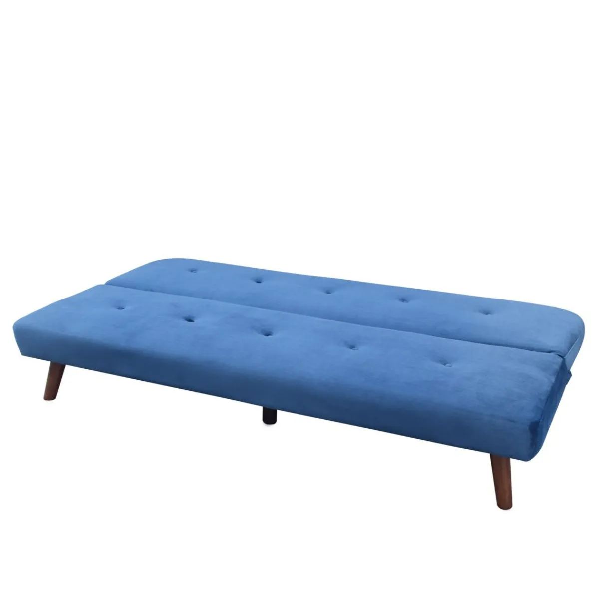 HOMLA Sofa Rinko Sofa 3-Osobowa, Z Funkcja Spania, Welurowa Granatowa 195X81X74 Cm Hot