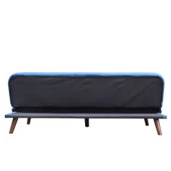 HOMLA Sofa Rinko Sofa 3-Osobowa, Z Funkcja Spania, Welurowa Granatowa 195X81X74 Cm Hot