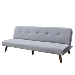 HOMLA Sofa Rinko Sofa 3-Osobowa, Z Funkcja Spania, Welurowa Ciemnoszara 195X81X74 Cm Outlet