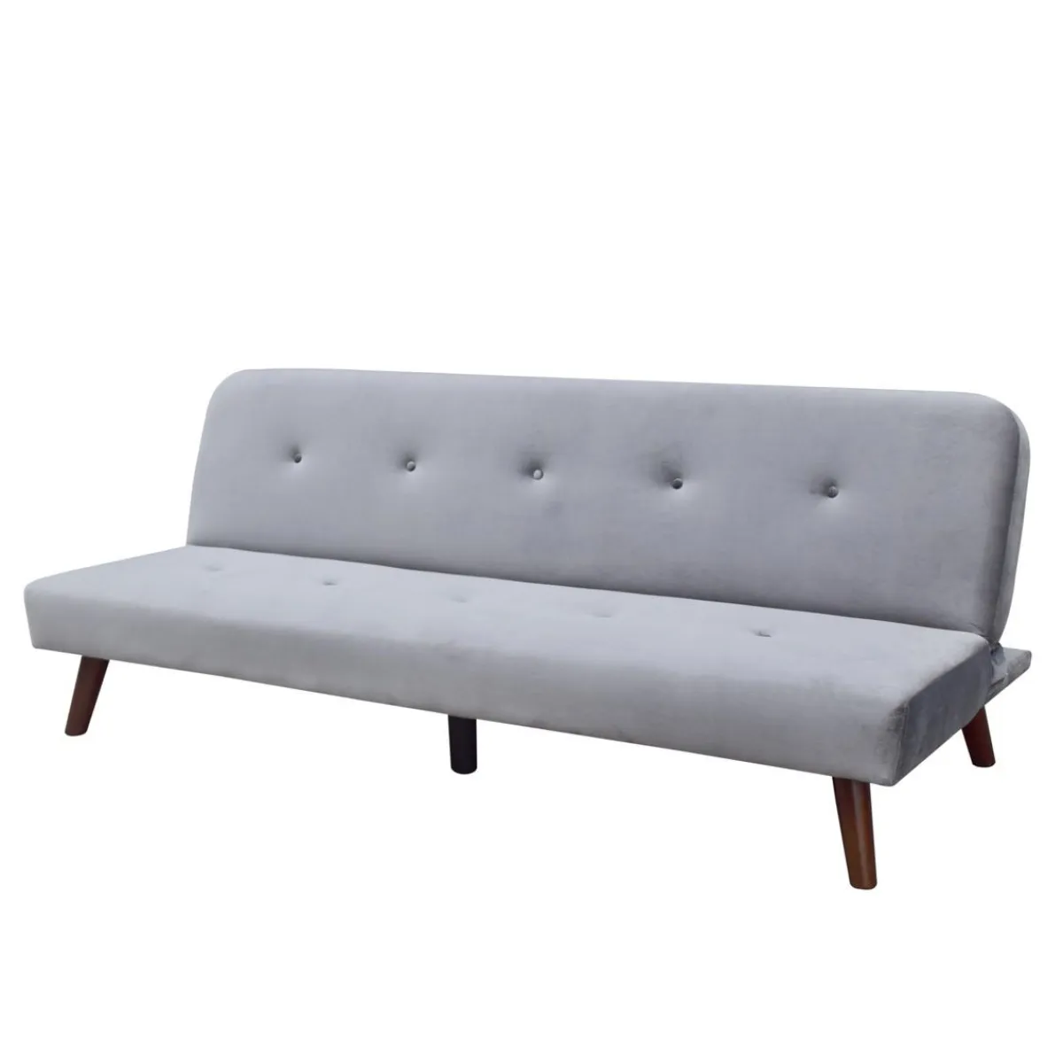 HOMLA Sofa Rinko Sofa 3-Osobowa, Z Funkcja Spania, Welurowa Ciemnoszara 195X81X74 Cm Outlet