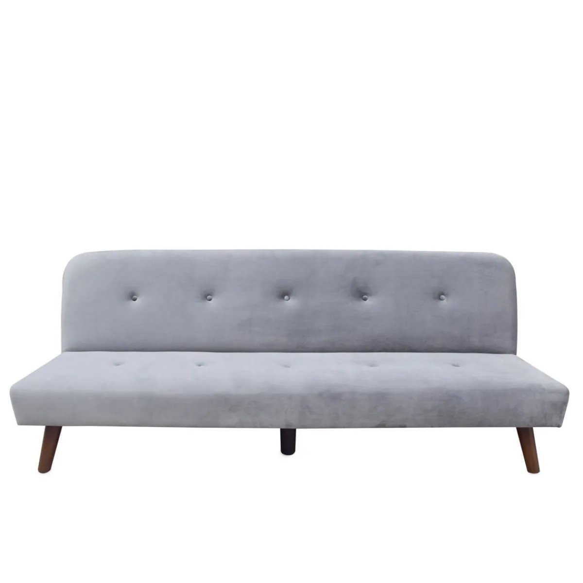 HOMLA Sofa Rinko Sofa 3-Osobowa, Z Funkcja Spania, Welurowa Ciemnoszara 195X81X74 Cm Outlet