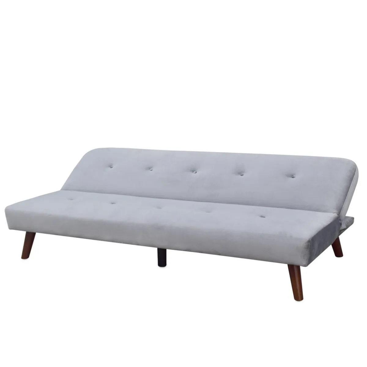HOMLA Sofa Rinko Sofa 3-Osobowa, Z Funkcja Spania, Welurowa Ciemnoszara 195X81X74 Cm Outlet