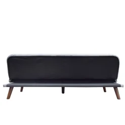 HOMLA Sofa Rinko Sofa 3-Osobowa, Z Funkcja Spania, Welurowa Ciemnoszara 195X81X74 Cm Outlet