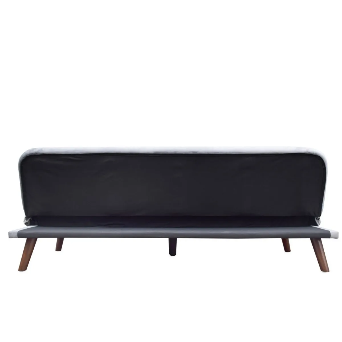 HOMLA Sofa Rinko Sofa 3-Osobowa, Z Funkcja Spania, Welurowa Ciemnoszara 195X81X74 Cm Outlet