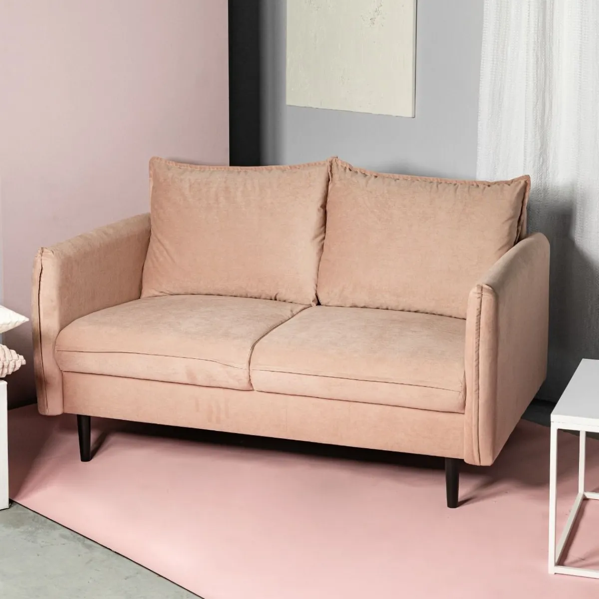 HOMLA Sofa Rugg Rozowa 149X86X91Cm Rozowy