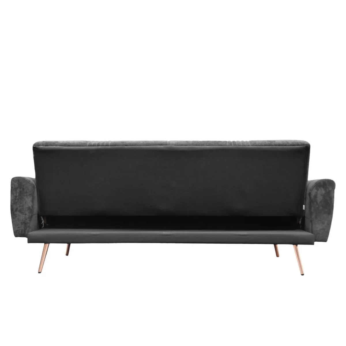 HOMLA Sofa Samtige 3-Osobowa, Z Funkcja Spania, Czarna 212X84X86.5 Cm Best