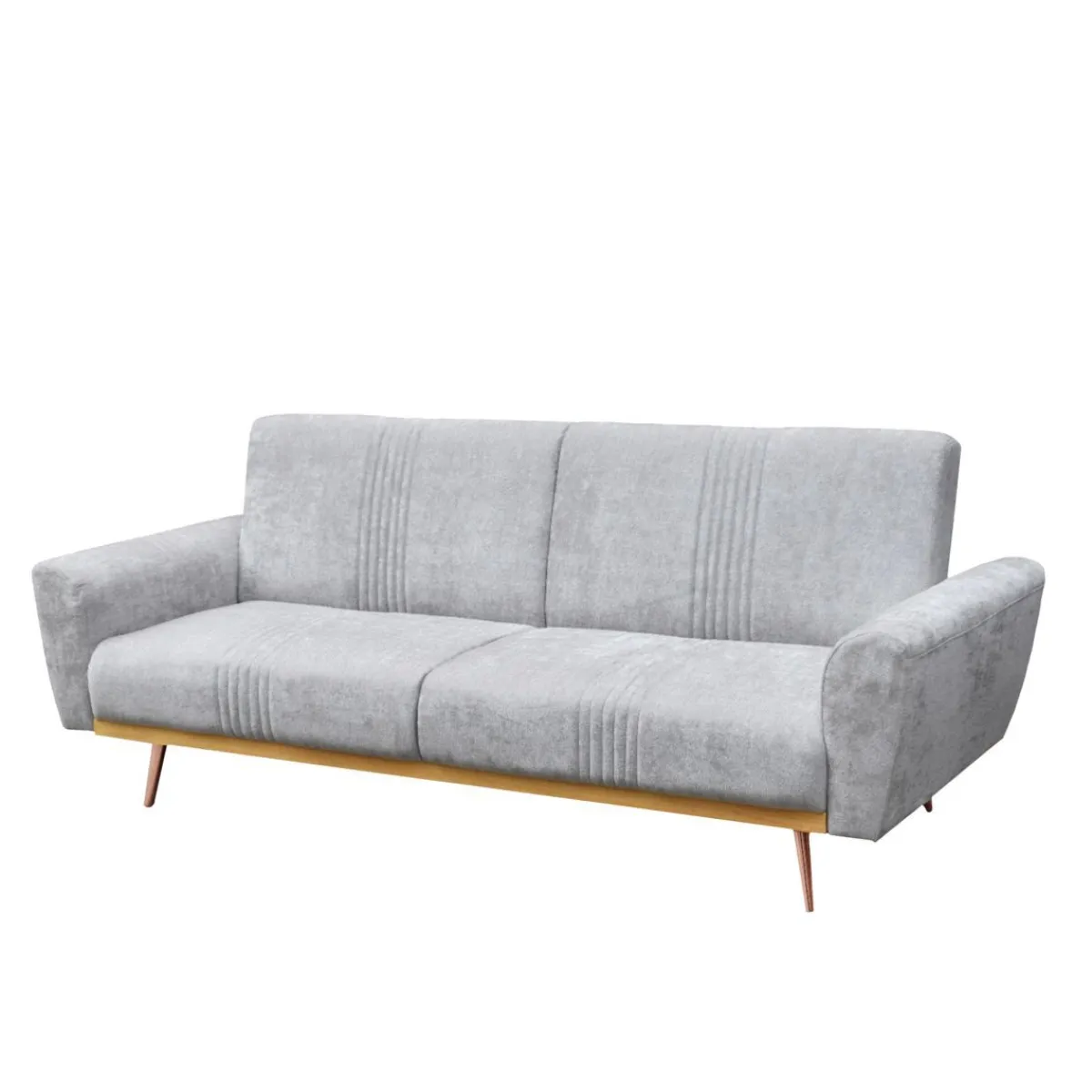 HOMLA Sofa Samtige 3-Osobowa, Z Funkcja Spania, Szara 212X84X86.5 Cm Hot