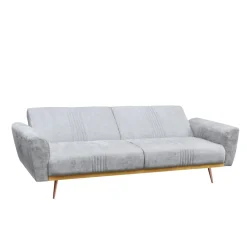 HOMLA Sofa Samtige 3-Osobowa, Z Funkcja Spania, Szara 212X84X86.5 Cm Hot