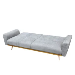HOMLA Sofa Samtige 3-Osobowa, Z Funkcja Spania, Szara 212X84X86.5 Cm Hot