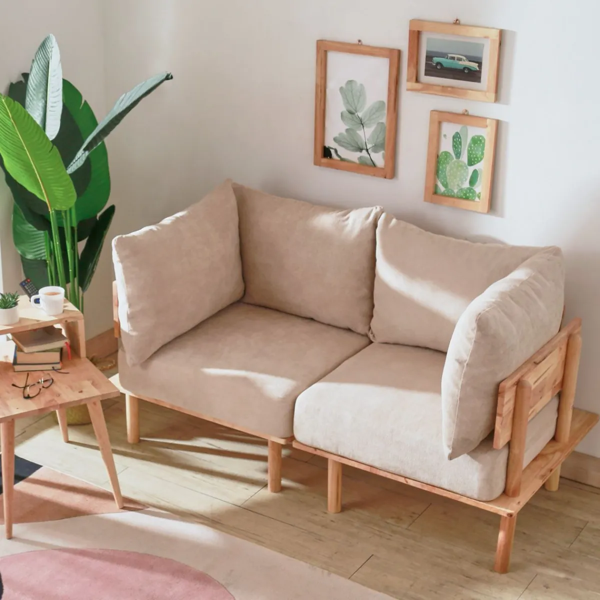 HOMLA Sofa Seri Modulowa Bezowa 74X86X86 Cm Hot