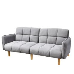 HOMLA Sofa Sonus 3-Osobowa, Z Funkcja Spania, Welurowa Musztardowa 195X91X83 Cm Best