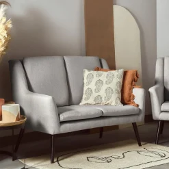 HOMLA Sofa Sophie W Tkaninie Jasnoszara 130X75X93 Cm Szary Hot