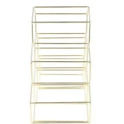 HOMLA Stojak Duncan Na Wino Metalowy 33X16X31 Cm Zloty Sale