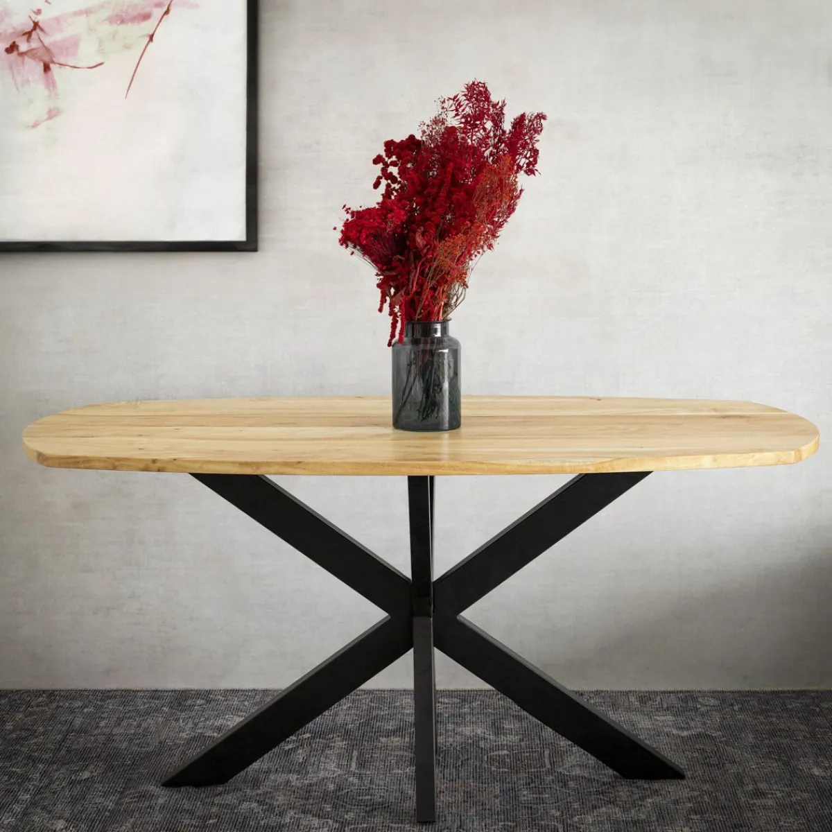 HOMLA Stol Glima Lite Drewno Akacji + Metal 160X80X76 Cm Online