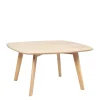 HOMLA Stol Goben W Okleinie Debowej 80X80X42 Cm Naturalny New