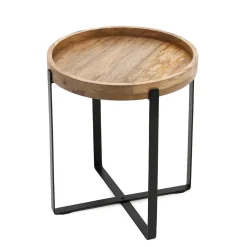 HOMLA Stolik Harvey Kawowy 42X42X45 Cm Naturalny Discount