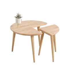 HOMLA Stolik Kawowy Harmoni Naturalny 59X59X42 Cm Clearance