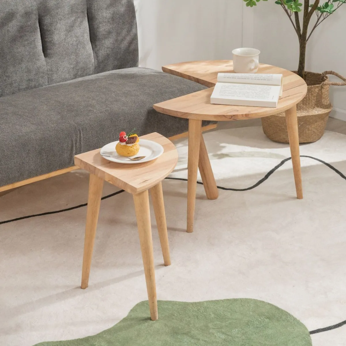 HOMLA Stolik Kawowy Harmoni Naturalny 59X59X42 Cm Clearance