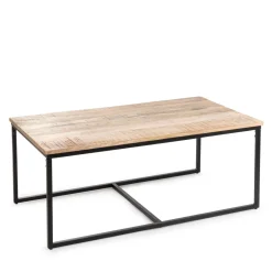 HOMLA Stolik Kawowy Maya Lite Drewno Mango + Metal 110X60X45Cm Naturalny Best