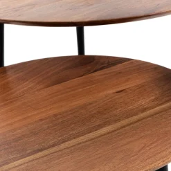 HOMLA Stolik Kawowy Ren Lite Drewno Akacji + Metal 50X50X35Cm Outlet