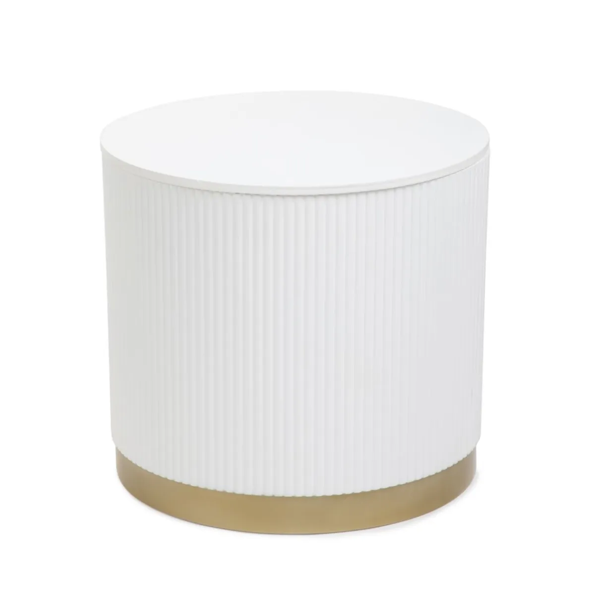 HOMLA Stolik Kawowy Tabi Matowy Bialy 40X36 Cm Outlet
