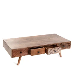 HOMLA Stolik Kawowy Tayo Lite Drewno Mango 117X65X35 Cm Naturalny Discount