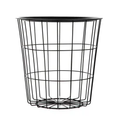 HOMLA Stolik Scandi Czarny Z Czarnym Batem 40X40X40 Cm Discount