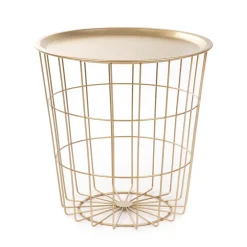 HOMLA Stolik Scandi Zloty Z Czarnym Blatem 43X43X43 Cm Discount