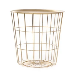 HOMLA Stolik Scandi Zloty Z Czarnym Blatem 43X43X43 Cm Discount