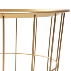 HOMLA Stolik Scandi Zloty Z Czarnym Blatem 43X43X43 Cm Discount