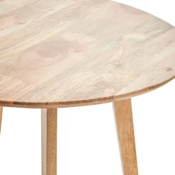 HOMLA Stol Solis Drewniany 100 X 100 X 76 Cm Naturalny New