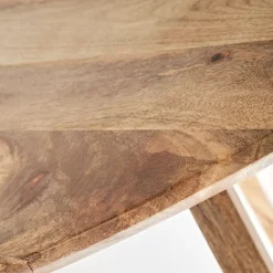 HOMLA Stol Solis Drewniany 100 X 100 X 76 Cm Naturalny New
