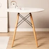 HOMLA Stol Tavolo Naturalny Z Bialym Blatem 60 48Cm Clearance