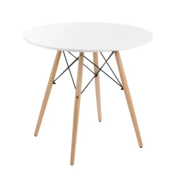 HOMLA Stol Tavolo Naturalny Z Bialym Blatem 60 48Cm Clearance