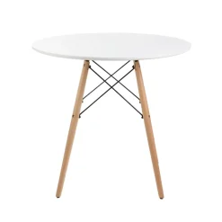 HOMLA Stol Tavolo Naturalny Z Bialym Blatem 60 48Cm Clearance