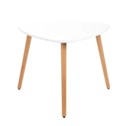 HOMLA Stol Travesa Naturalny Z Bialym Blatem 60 60 48Cm Clearance
