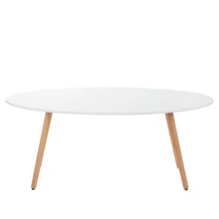 HOMLA Stol Travesa Naturalny Z Bialym Blatem 110X60X45Cm Discount