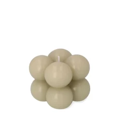 HOMLA Swieca Bubble Bezowa 6X6X6 Cm Bezowy