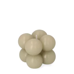 HOMLA Swieca Bubble Bezowa 6X6X6 Cm Bezowy