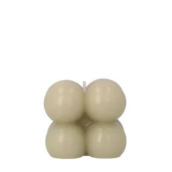 HOMLA Swieca Bubble Bezowa 6X6X6 Cm Bezowy