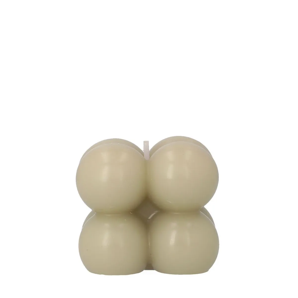HOMLA Swieca Bubble Bezowa 6X6X6 Cm Bezowy