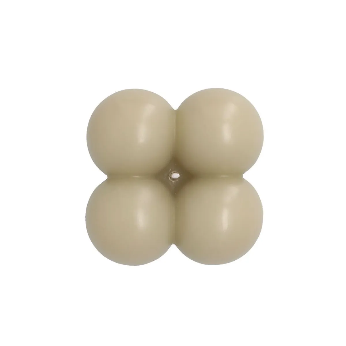 HOMLA Swieca Bubble Bezowa 6X6X6 Cm Bezowy
