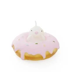 HOMLA Swieca Wielkanocna Lapin Donut Z Krolikiem 8,5 Cm Rozowy