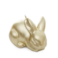 HOMLA Swieca Wielkanocna Rabbit Krolik 6 Cm Zloty Hot