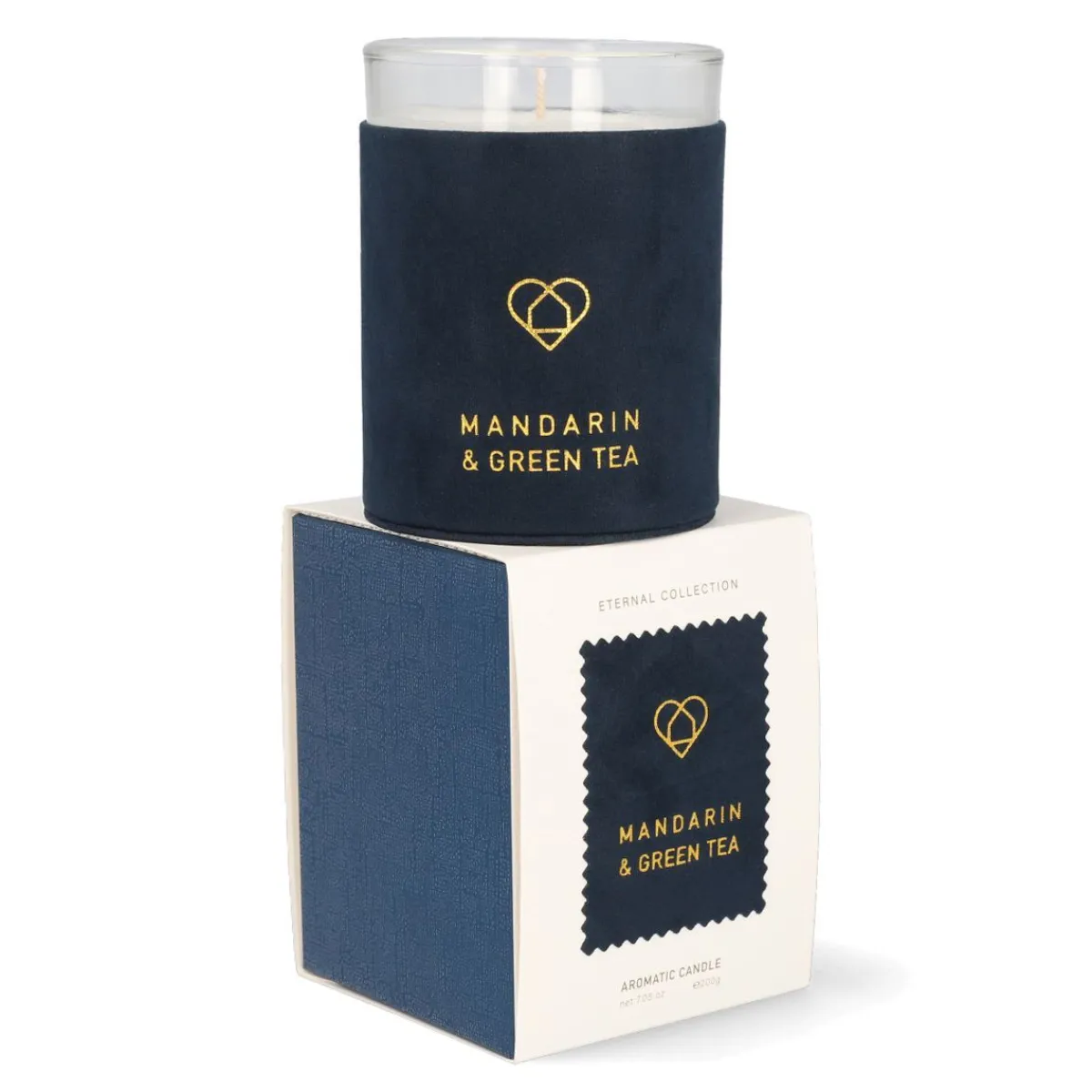HOMLA Swieca Zapachowa Eternal Mandarin & Green Tea 230 G Granatowy Sale