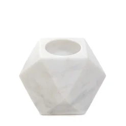 HOMLA Swiecznik Marble Z Bialego Marmuru 8 Cm Outlet